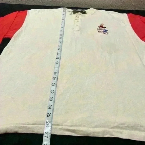 VTG Disney Originals Mickey Mouse Embroidered Baseball 3/4 Raglan Shirt L - Picture 5 of 13